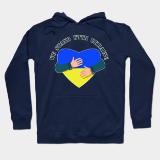 We stand with Ukraine heart and slogan Hoodie